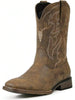 Cowboy Boots For Men Square Toe Western Boots Slip Resistant Country Boot Retro Classic Embroidered Pull On Boot For Festivals And Gift-Giving